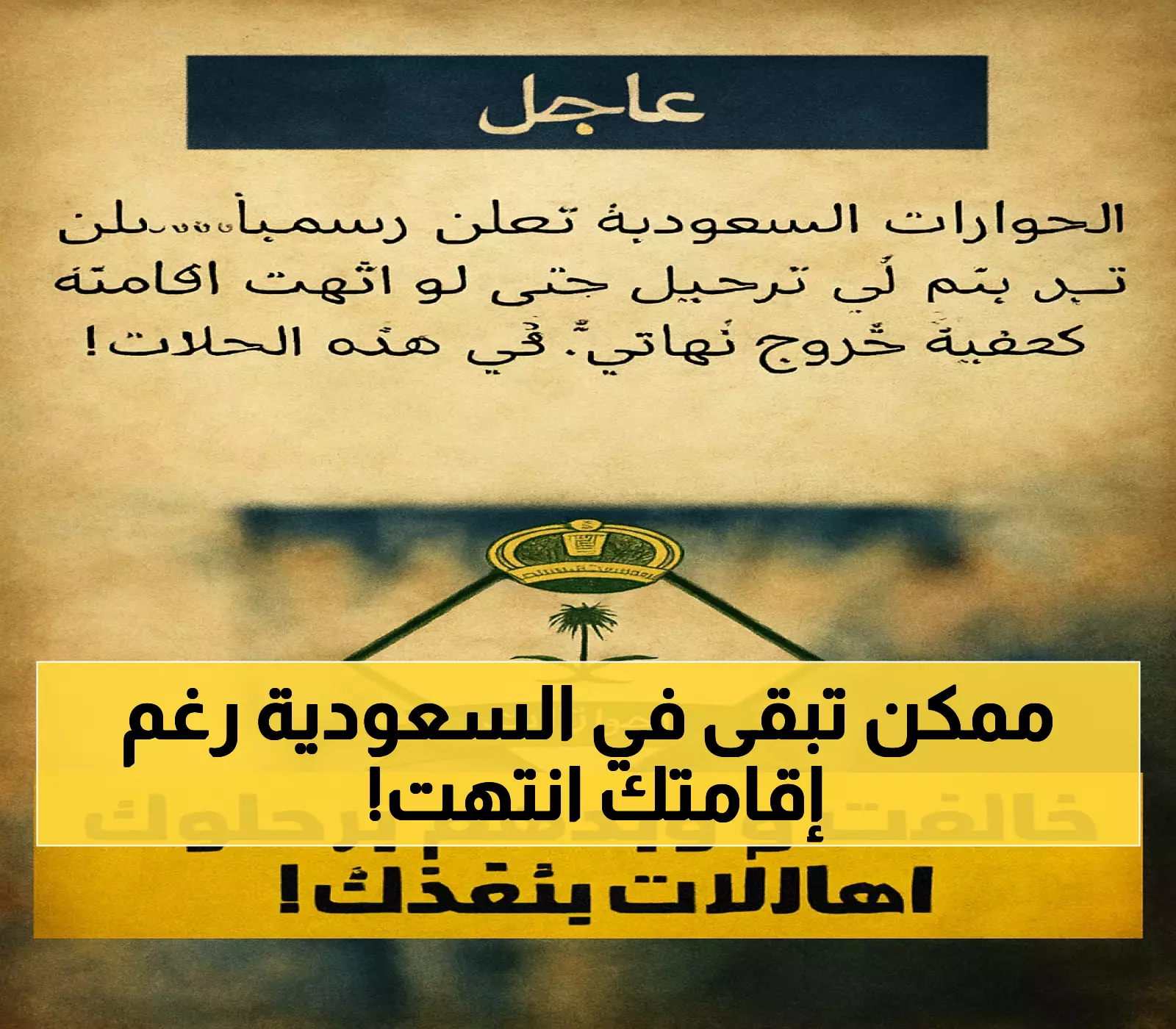 3 استثناءات مفاجئة تنقذك من الترحيل حتى بعد انتهاء إقامتك في السعودية