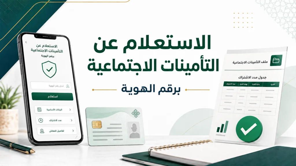 الاستعلام عن التأمينات الاجتماعية برقم الهوية ومعرفة مدد الاشتراك