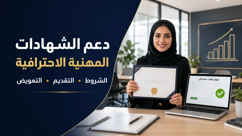دعم الشهادات المهنية الاحترافية من هدف وشروط التقديم وطلب التعويض